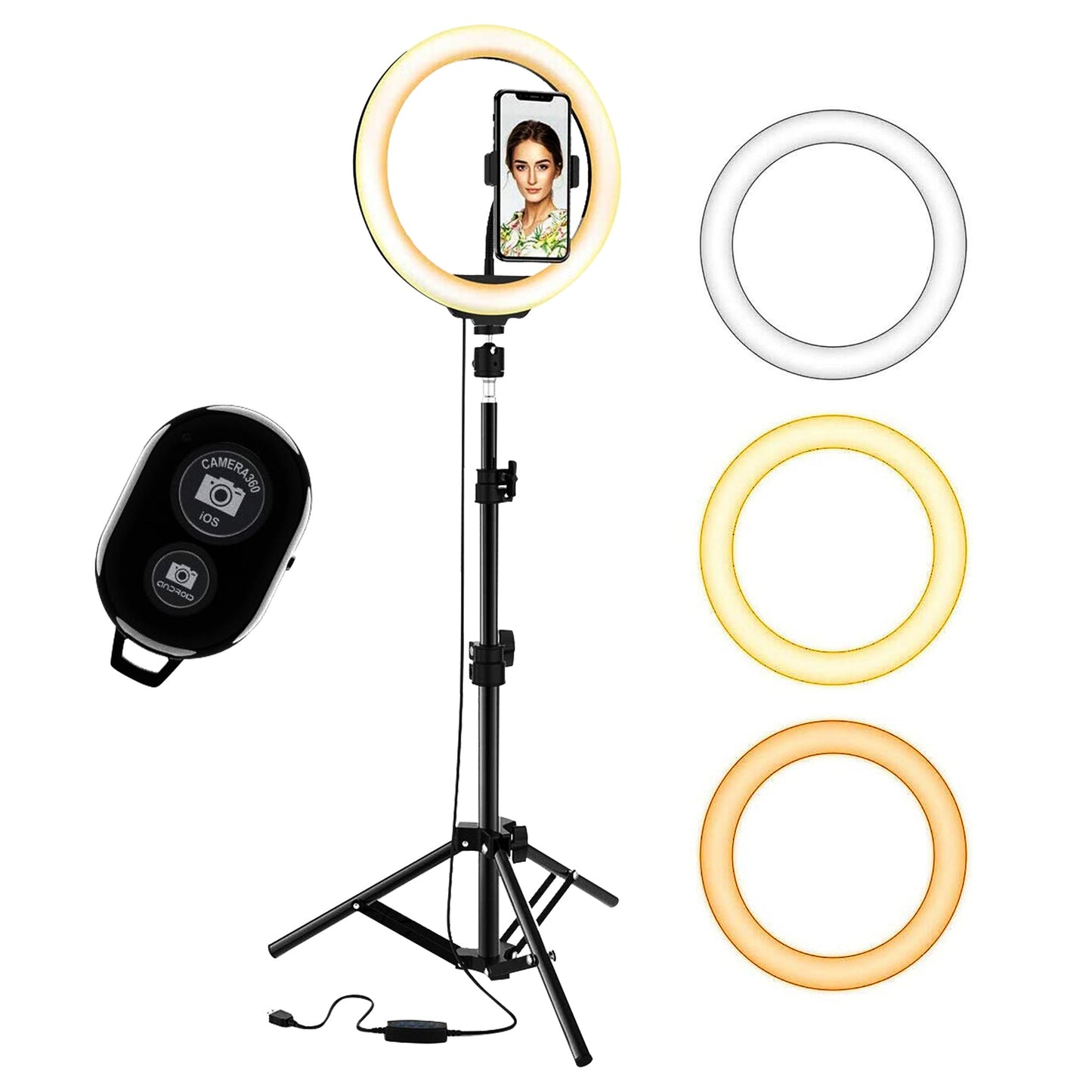 5 Core 12" Selfie LED Circle Light with 67" Adjustable Tripod Stand
