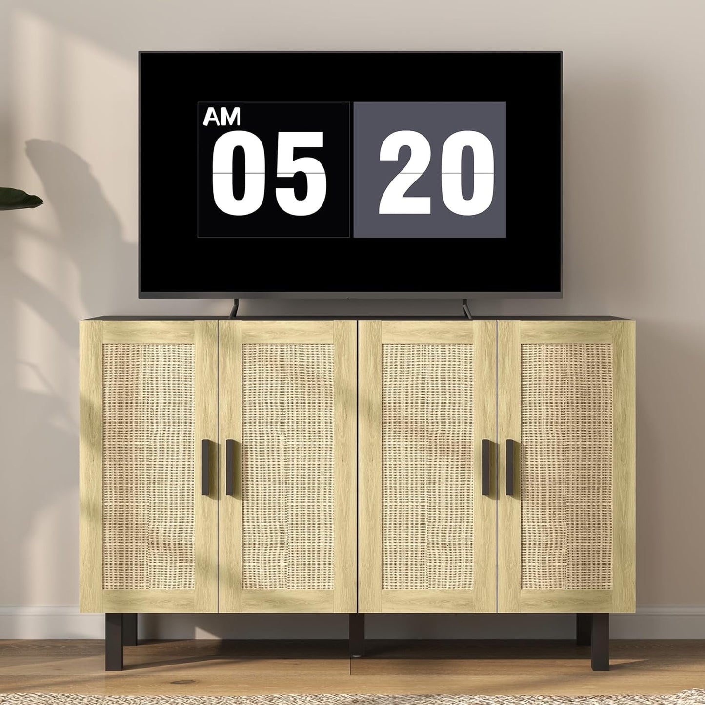 Sideboard Buffet Cabinet, Kitchen Cabinet, Coffee Bar Cabinet with 4